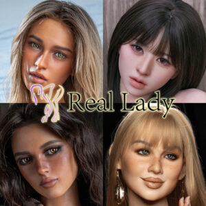 Cabeza separada para muñecas Real Lady, Silicona
