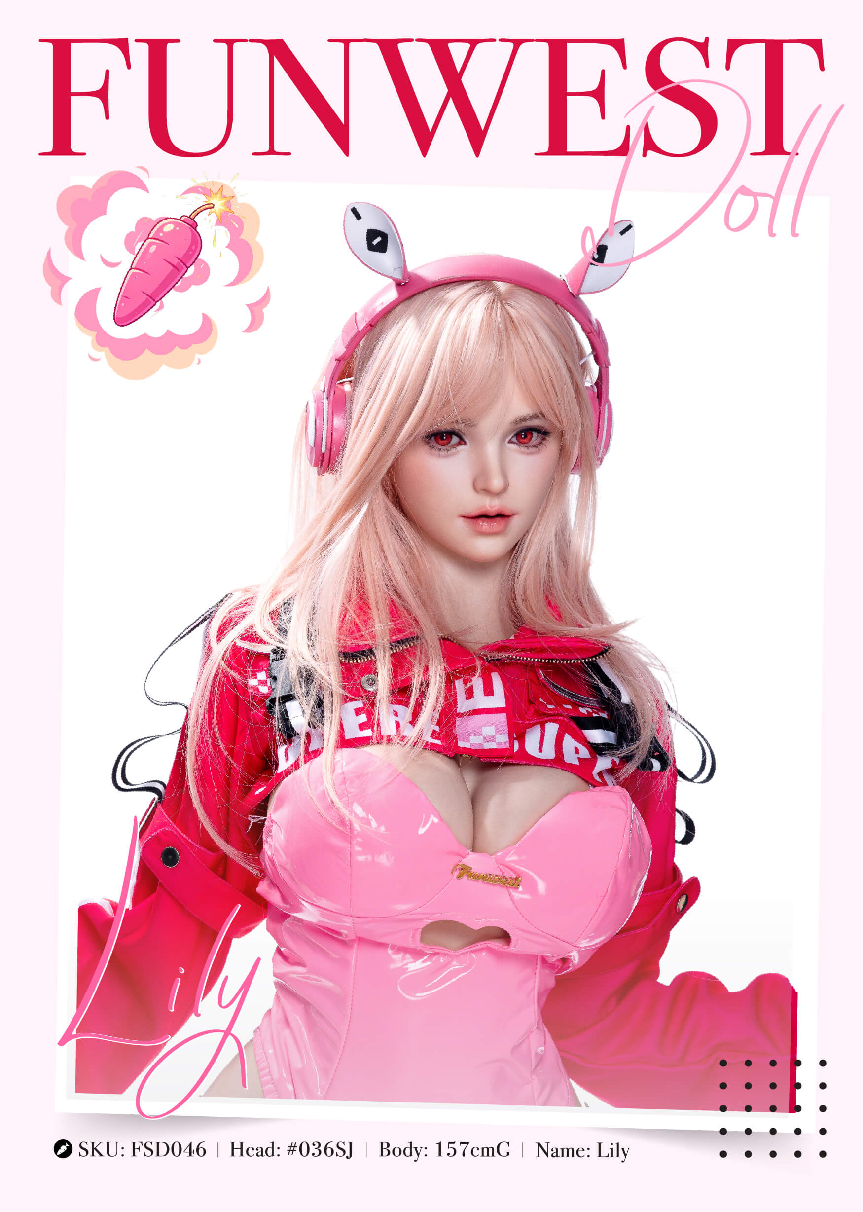 157cm G-Cup, Lily #036SJ, Silicona - Imagen 2